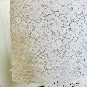 Merona white floral lined  Lace Skirt